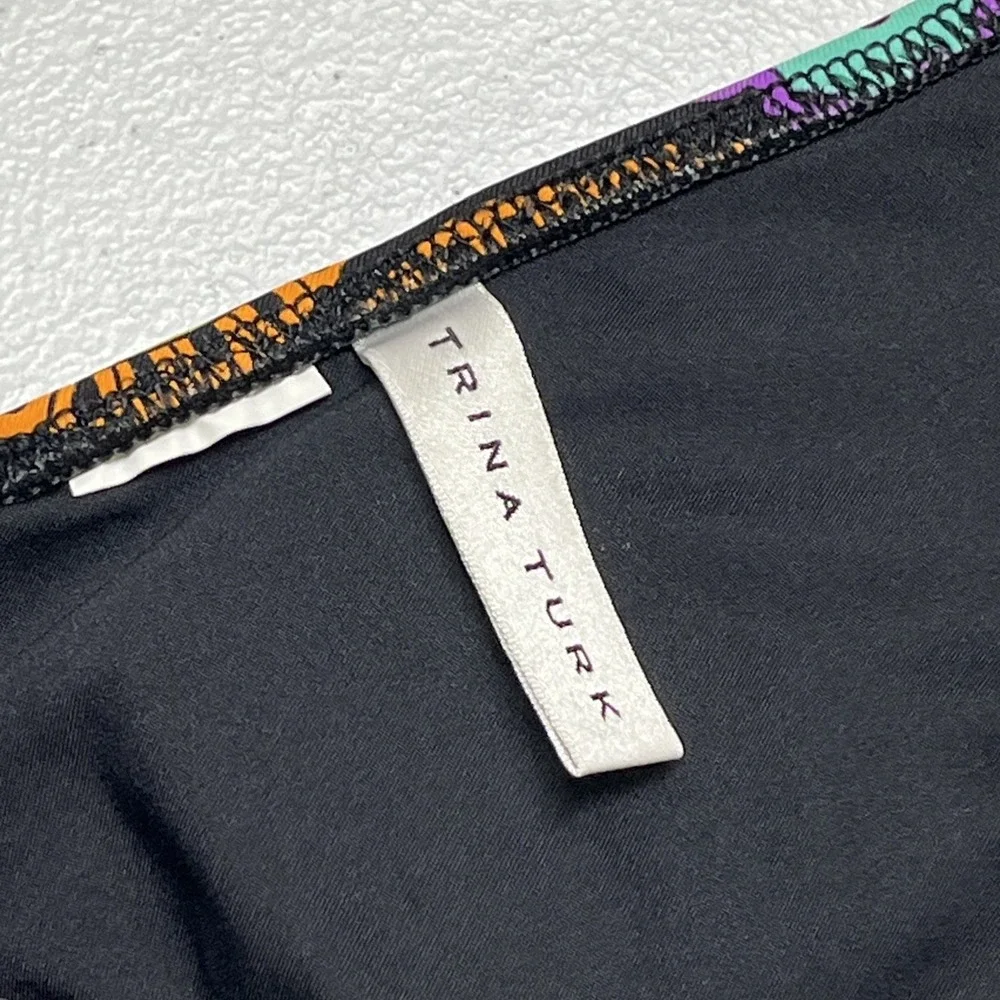 Trina Turk Bikini Vibrant Colorful Swimsuit Halter Tie Resort Beach Vacation - Picture 8 of 13